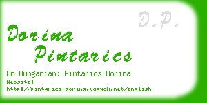 dorina pintarics business card